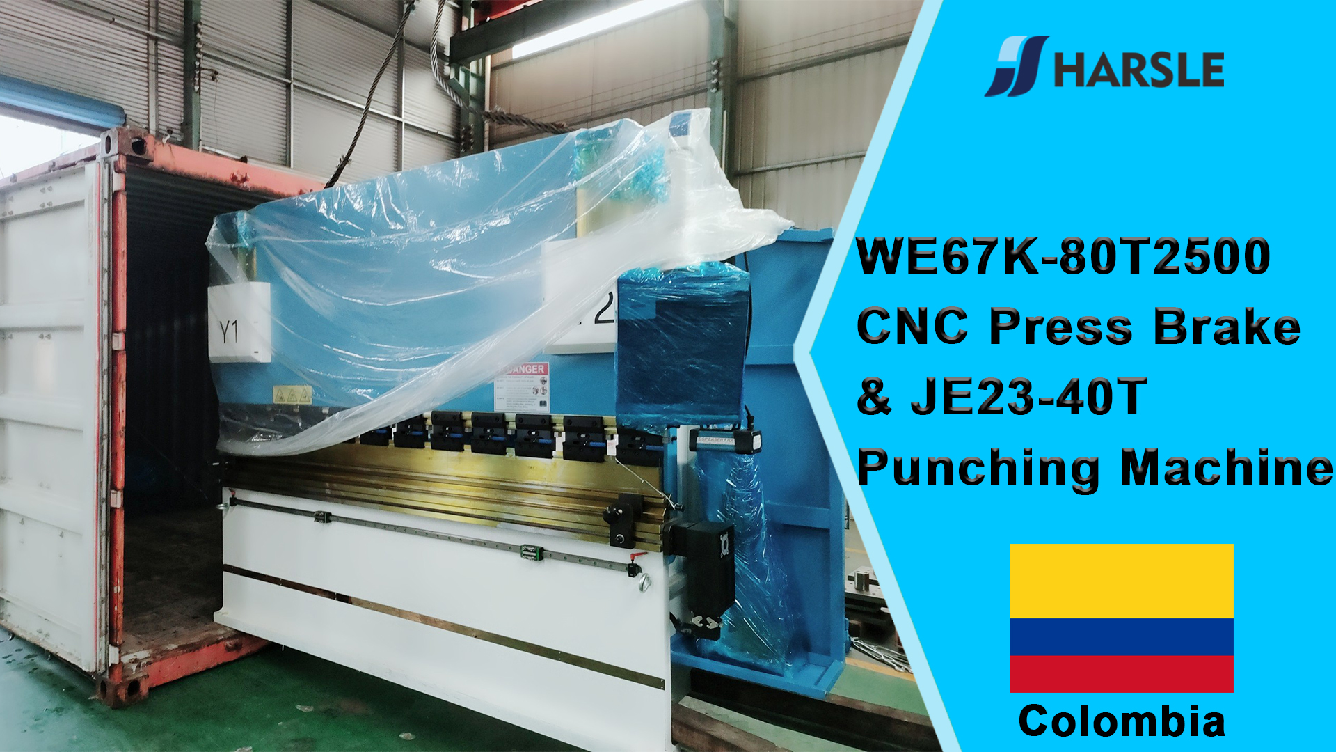 Kolumbia-WE67K-80T2500 Prasa krawędziowa CNC i wykrawarka JE23-40T