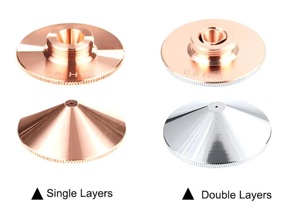 Jedno-dwuwarstwowa-metalowa-fibra-laserowa-dysza do cięcia-Pierścień ceramiczny