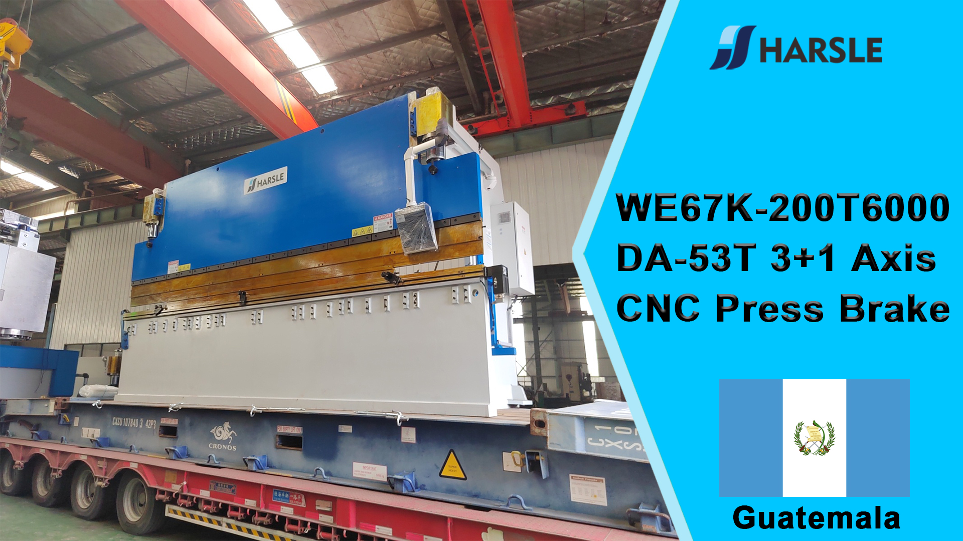 Gwatemala-WE67K-200T6000 DA-53T 3+1-osiowa prasa krawędziowa CNC