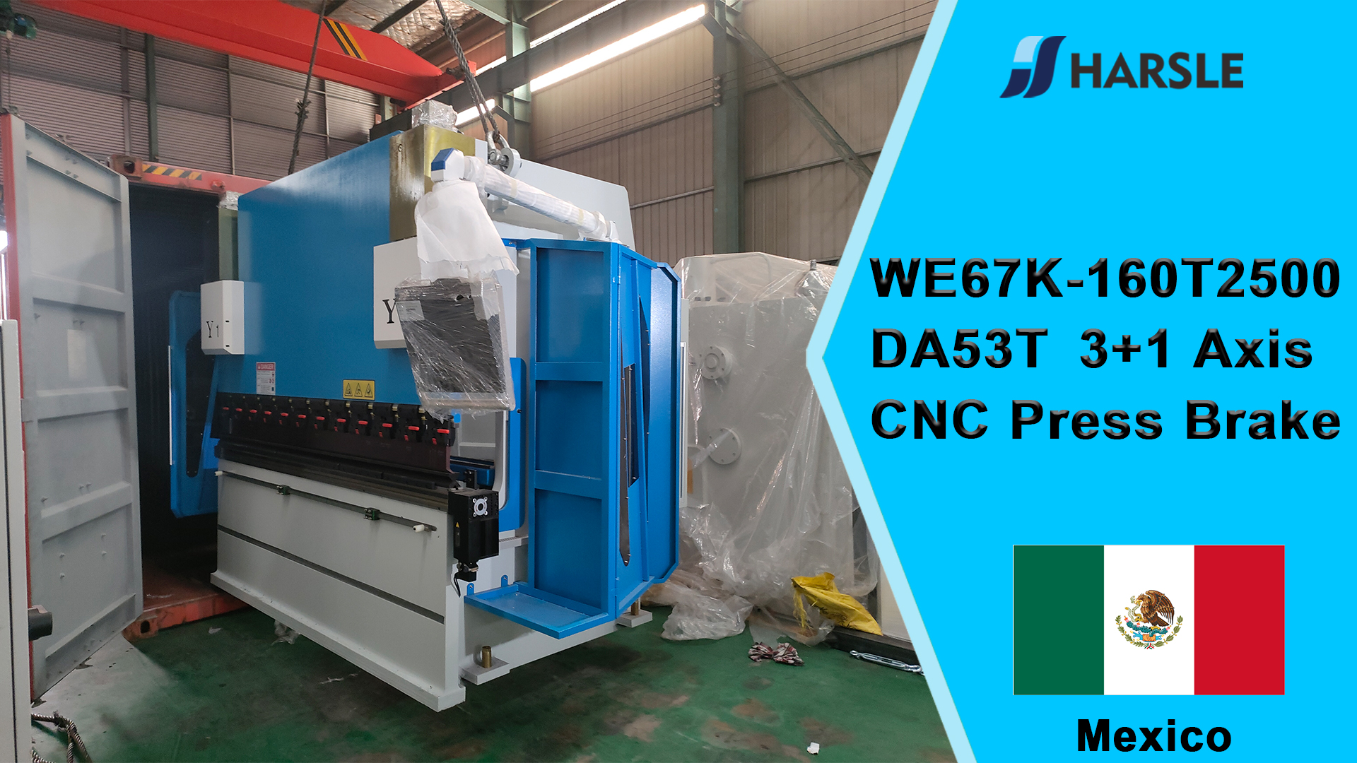 Meksyk-WE67K-160T2500 DA53T 3+1-osiowa prasa krawędziowa CNC