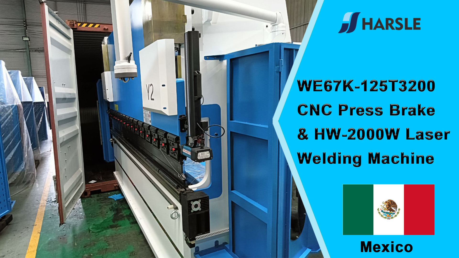 Meksyk-WE67K-125T3200 Prasa krawędziowa CNC i spawarka laserowa HW-2000W