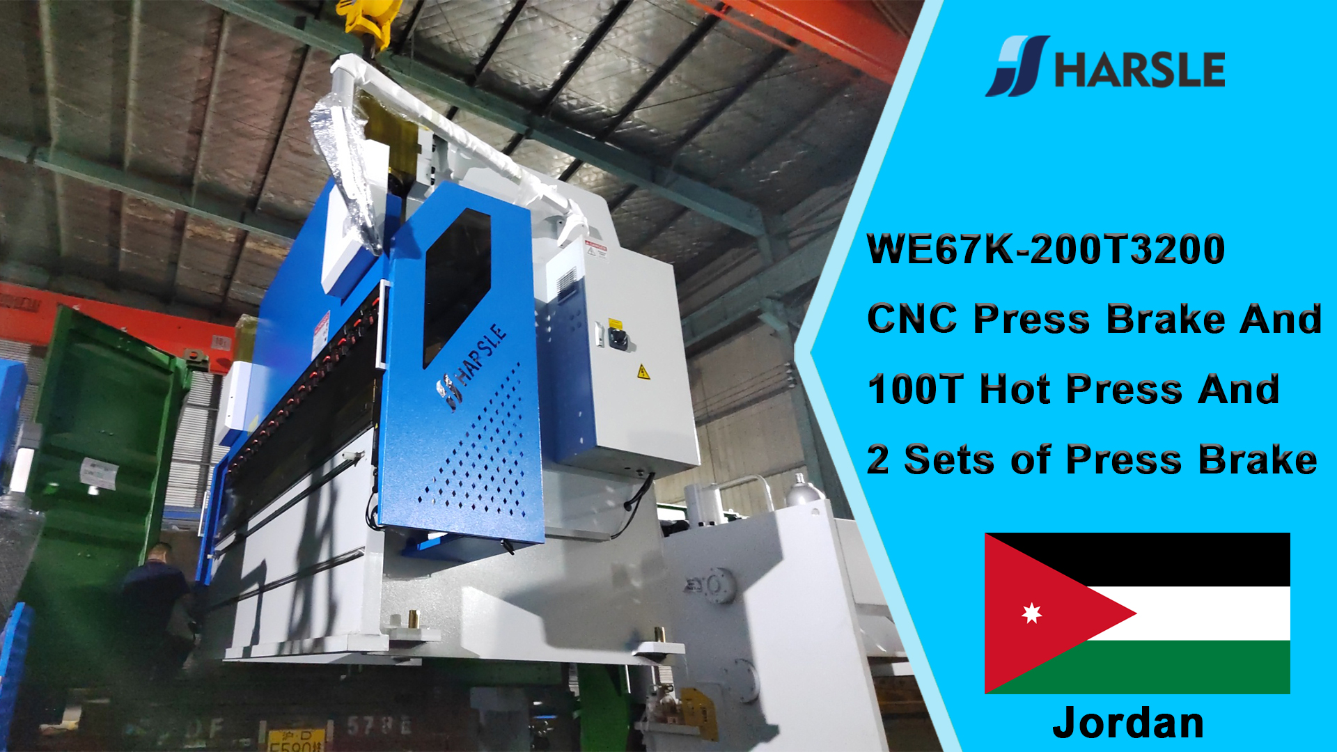 Jordan-WE67K-200T3200 Prasa krawędziowa CNC i prasa na gorąco 100T oraz 2 zestawy prasy krawędziowej
