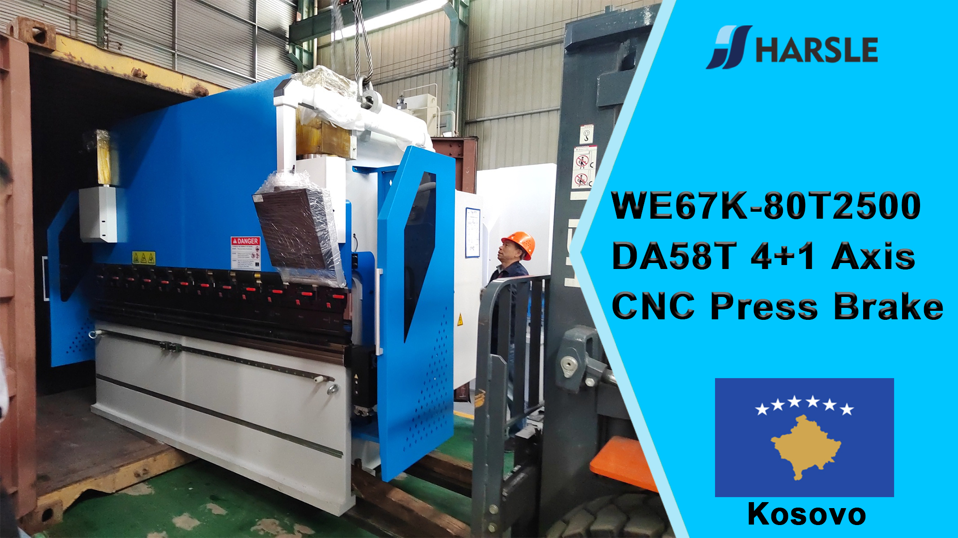 Kosowo-WE67K-80T2500 DA58T 4+1-osiowa prasa krawędziowa CNC