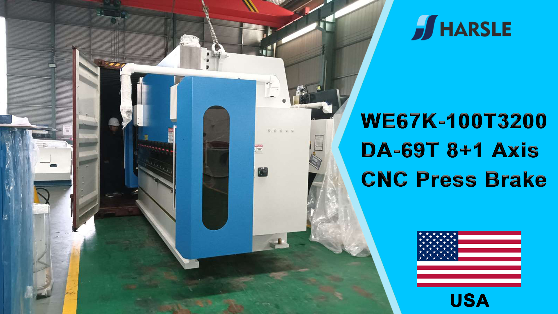 USA-WE67K-100T3200 DA-69T 8+1-osiowa prasa krawędziowa CNC